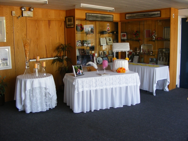 Front Lobby Wedding Display Setup